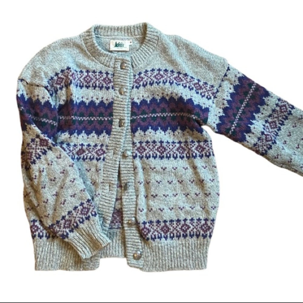 Vintage 90s REI Wool Cardigan